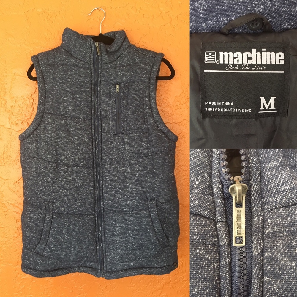 Michael Kors Machine Dark Blue Puffer Vest